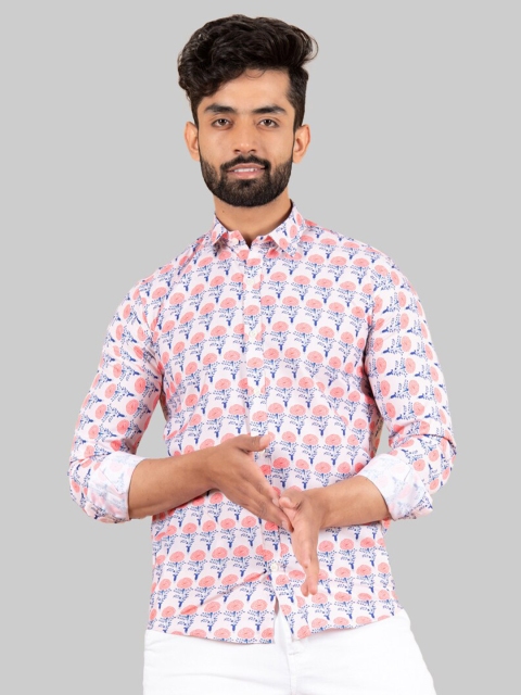 

Tistabene Men Pink Premium Floral Printed Casual Shirt