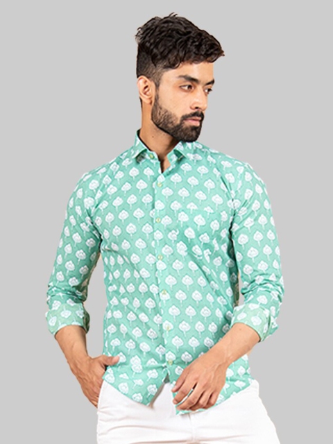 

Tistabene Men Green Premium Printed Casual Shirt