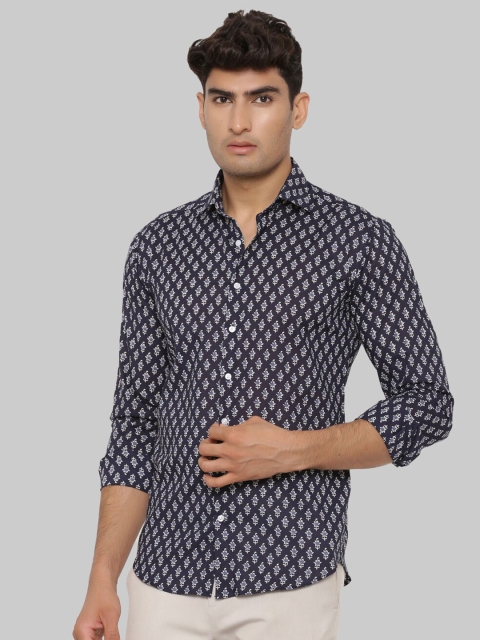 

Tistabene Men Blue Premium Printed Casual Shirt
