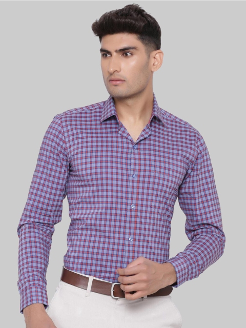 

Tistabene Men Purple Premium Checked Formal Shirt