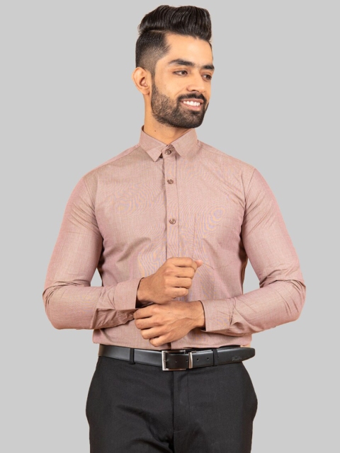 

Tistabene Men Khaki Solid Cotton Slim Fit Formal Shirt