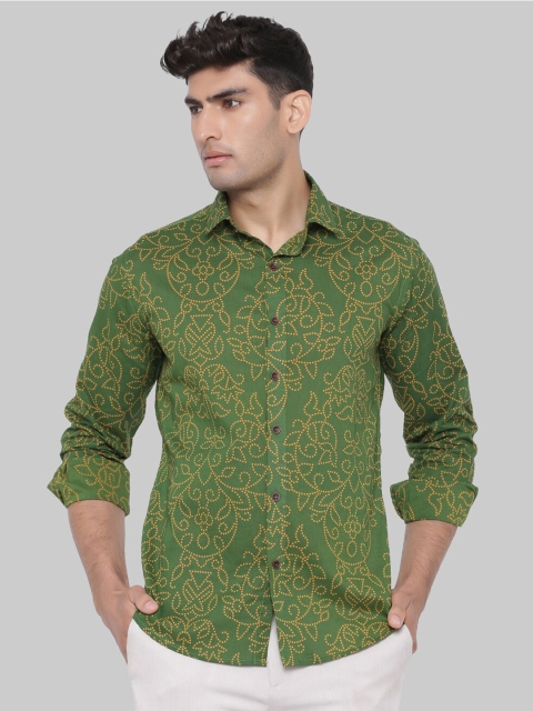 

Tistabene Men Green Premium Printed Casual Shirt