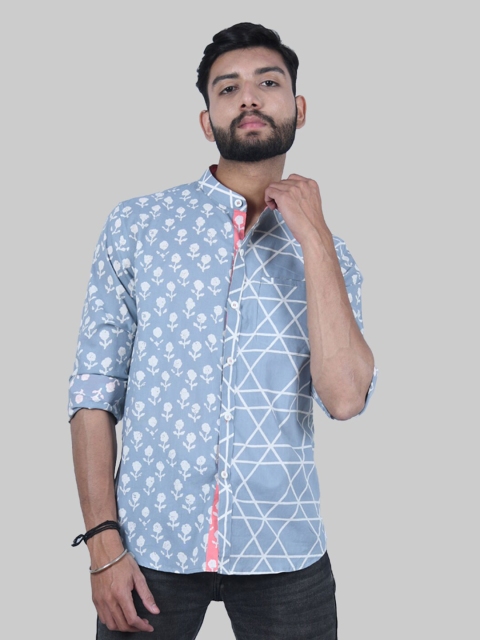 

Tistabene Men Blue Premium Printed Casual Shirt