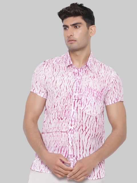 

Tistabene Men Pink Premium Printed Casual Shirt