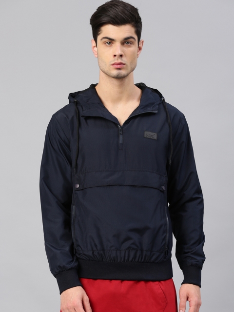

HRX Active by Hrithik Roshan Men Navy Blue Solid Sporty Jacket
