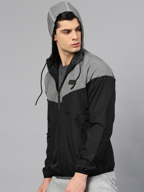 

HRX by Hrithik Roshan Men Black Colourblocked Sporty Jacket