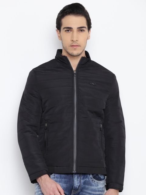 

Fort Collins Men Black Solid Sporty Jacket