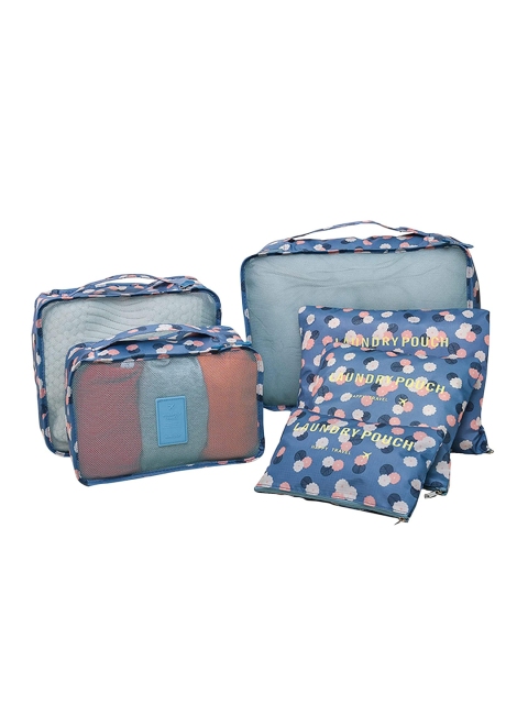 

HOUSE OF QUIRK Set Of 6 Blue Printed Organisers
