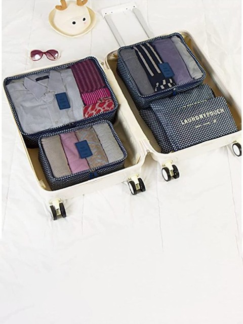 

HOUSE OF QUIRK Set of 6 Printed Organisers, Blue