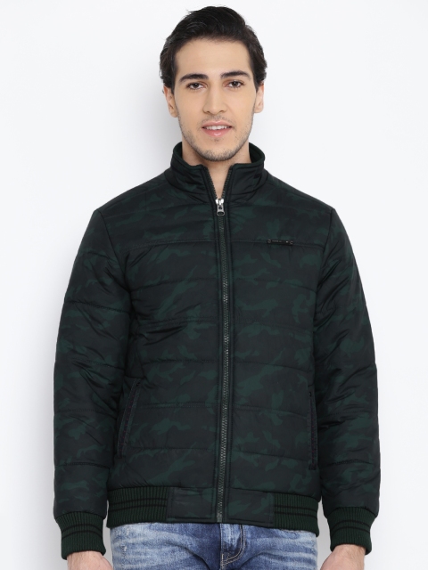 

Fort Collins Men Green Camouflage Print Jacket