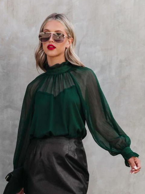 

BoStreet Women Green Solid Top