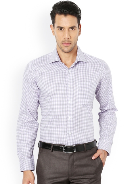 

Van Heusen Men Purple Slim Fit Checked Formal Shirt