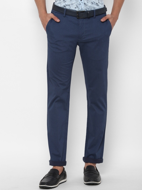 

Allen Solly Men Navy Blue Slim Fit Trousers