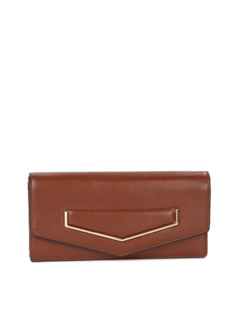 

Mast & Harbour Women Brown Solid Three Fold Wallet