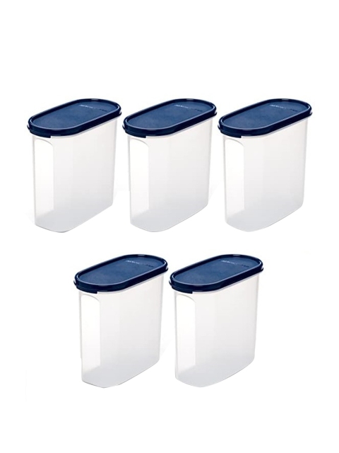 

SignoraWare Set Of 5 Transparent & Blue Solid Cereal Dispenser 1.7 L