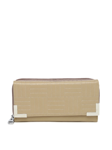 

DressBerry Women Beige Self Design Two Fold Wallet