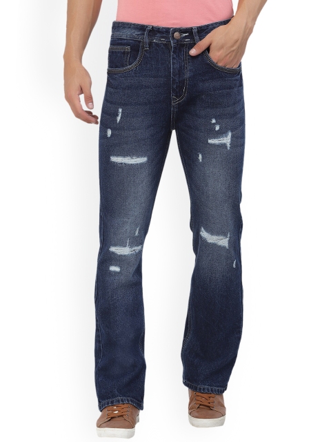 

FEVER Men Blue Bootcut Highly Distressed Light Fade Jeans