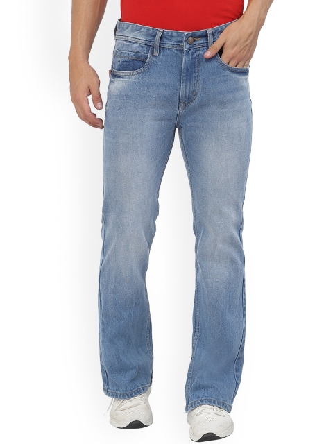 

FEVER Men Blue Denim Bootcut Heavy Fade Jeans