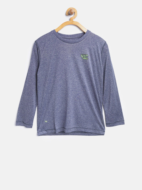 

YWC Boys Navy Solid Round Neck T-shirt, Navy blue