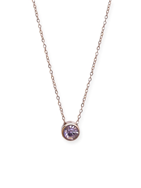 

PALMONAS Rose Gold & White Rose Gold-Plated Handcrafted Necklace