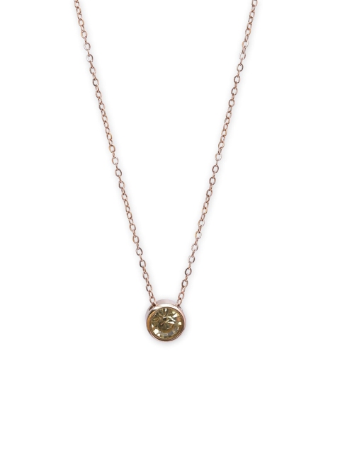 

PALMONAS Women 18k Rose Gold Rose Gold-Plated Necklace