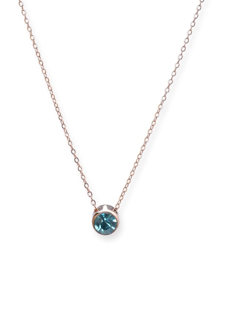 

PALMONAS Women Turquoise Blue & 18k Gold-Plated Necklace