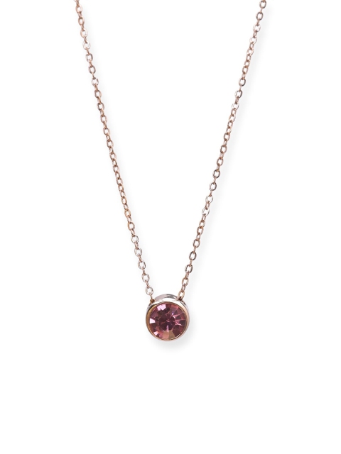 

PALMONAS Rose Gold & Pink Rose Gold-Plated Necklace