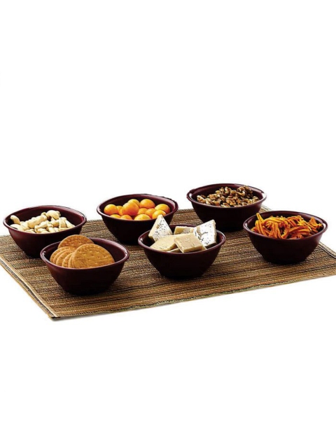 

SignoraWare Set Of 12 Maroon Solid Plastic Serving Bowls