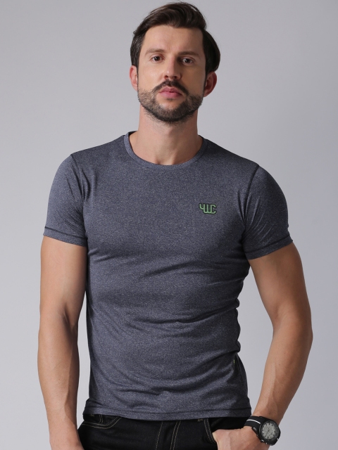 

YWC Men Navy Solid T-shirt, Navy blue