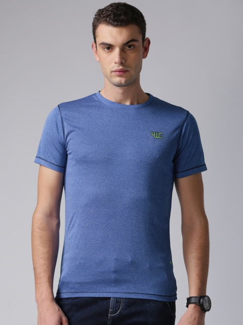 

YWC Men Blue Solid T-shirt