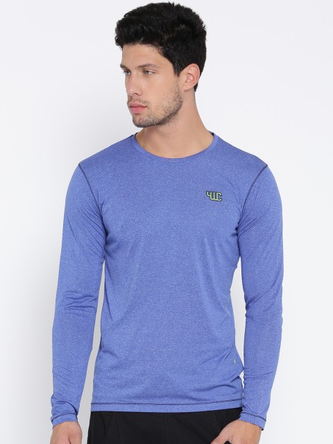 

YWC Men Blue YMT2206C Solid Round Neck T-shirt