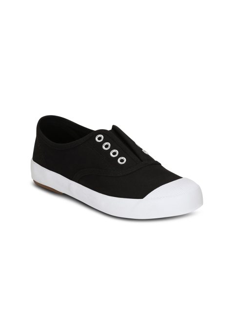 

Get Glamr Women Black Slip-On Sneakers