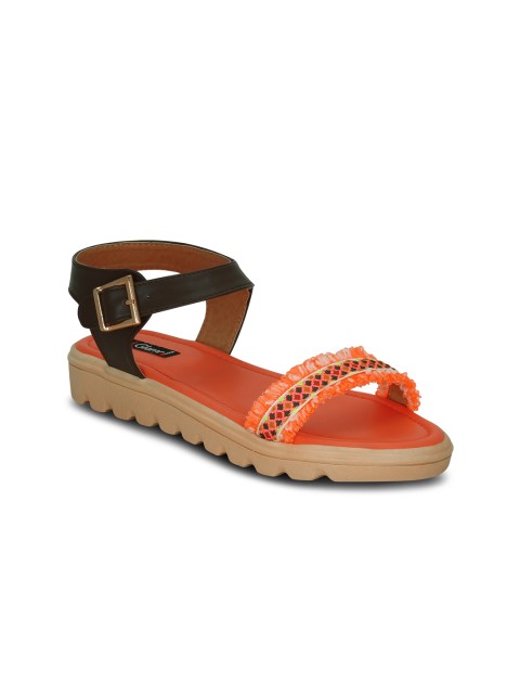 

Get Glamr Women Orange Solid Open Toe Flats