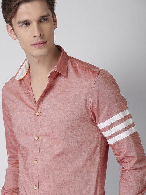 

INVICTUS Men Pink Sport Slim Fit Solid Casual Shirt