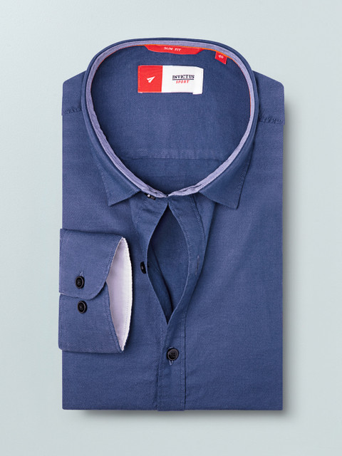 

INVICTUS Men Blue Sport Regular Fit Solid Casual Shirt