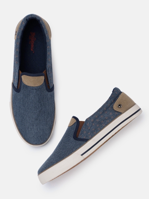 

Roadster Men Blue Slip-On Sneakers