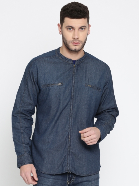 

RDSTR Men Blue Regular Fit Denim Casual Shirt