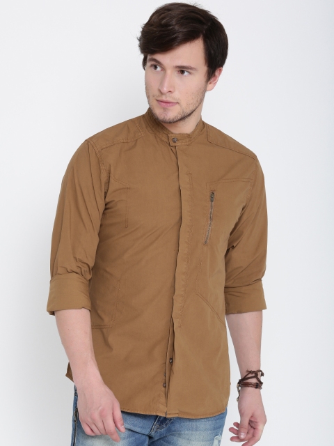 

Roadster Men Brown Solid Casual Shirt