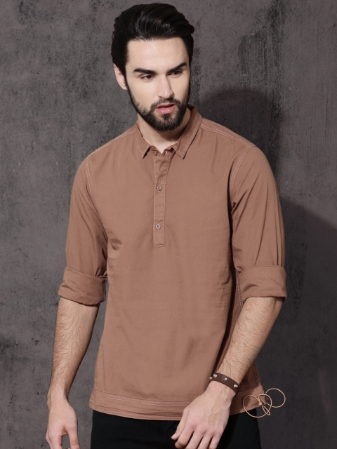 

Roadster Men Brown Regular Fit Solid Casual Shirt