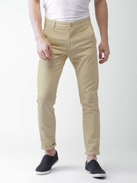 

Harvard Men Cream-Coloured Regular Fit Solid Chinos