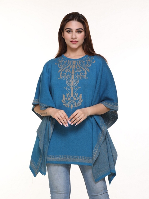 

KEIKO Women Blue Self Design Tunic