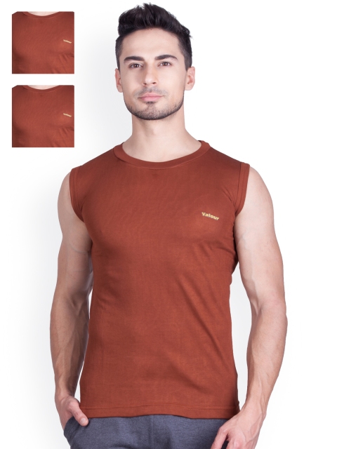 

Lux Cozi Pack of 3 Innerwear Vests COZI_VLR_MEGA, Coffee brown