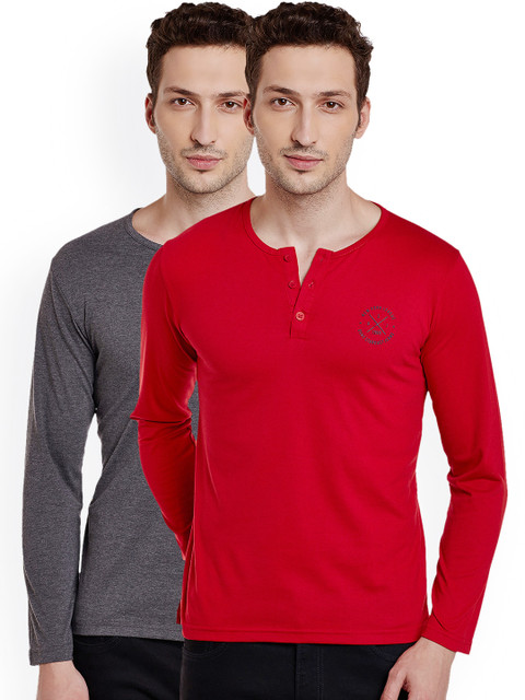 

Duke Pack of 2 Henley T-shirts, Red