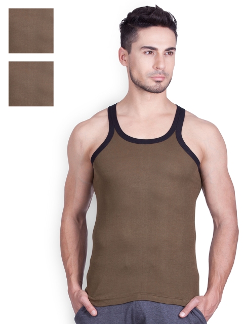 

Lux Cozi Pack of 3 Innerwear Vests COZI_XYLO, Brown