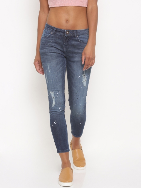 

Jealous 21 Women Blue Hottie Fit Mid-Rise Mildly Distressed Stretchable Jeans