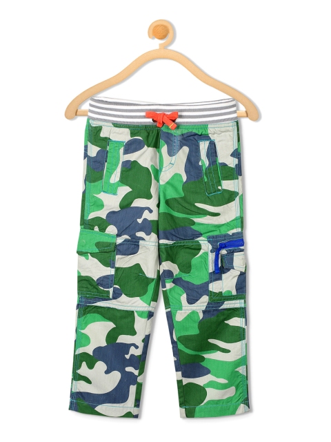 

Cherry Crumble Unisex Kids Green Printed Trousers