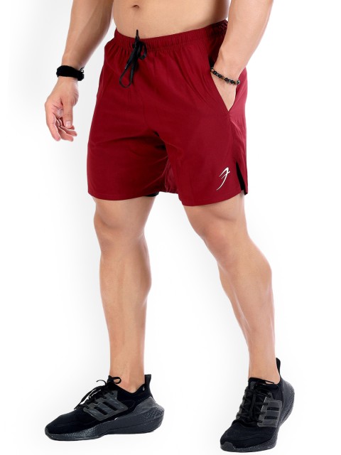 

FUAARK Men Maroon Slim Fit Training or Gym Rapid-Dry Sports Shorts