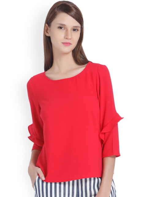 

ONLY Women Pink Solid Top