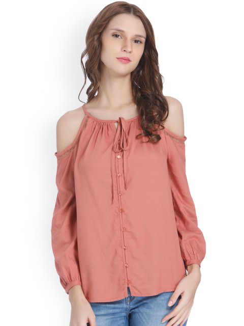 

ONLY Women Rust Solid Top