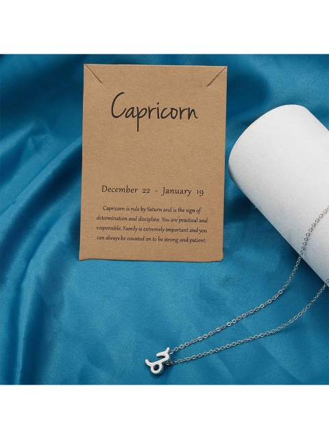 

Pinapes Unisex Silver-Toned Silver-Plated Necklace